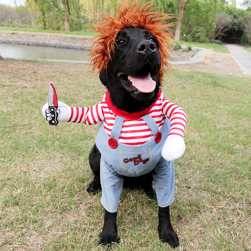 Halloween Pet Costume Pet Dog Funny Clothes Adjustable Dog Cosplay Costume Scary Costume Party Gatherings - NOMAN STORE LLC