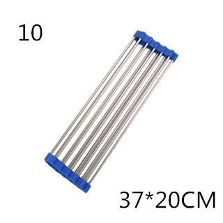 Folding Kitchen Drain Sink Rack Stainless Steel - NOMAN STORE LLC