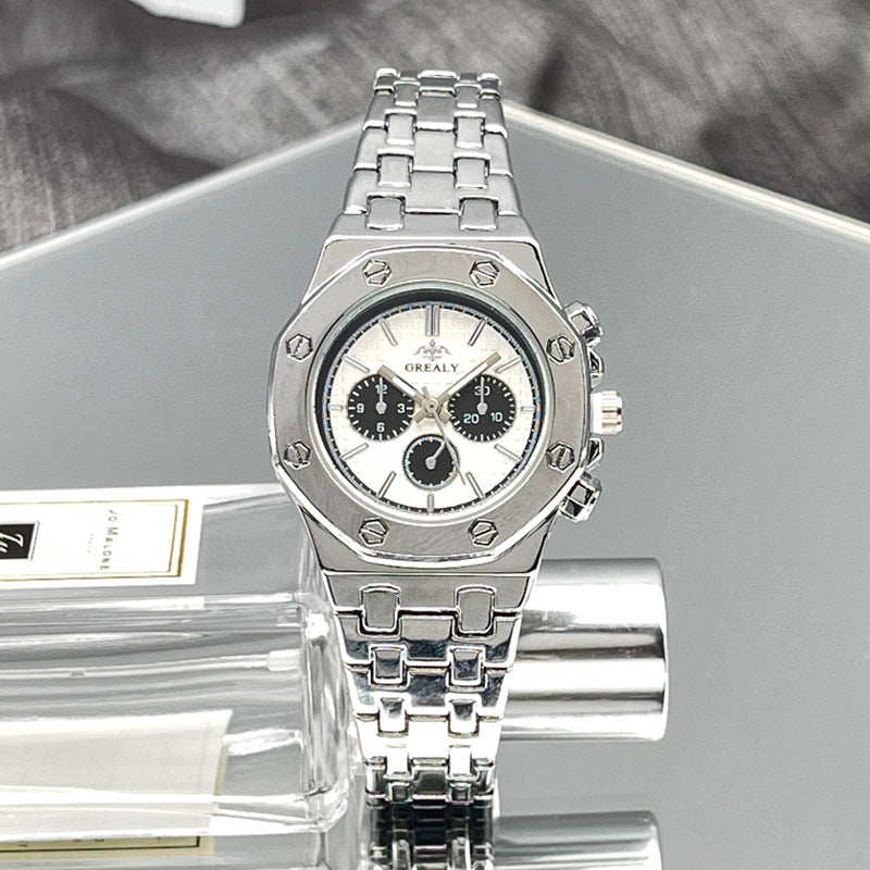 Fashion Men's And Women's Same Steel Belt Quartz With Calendar Waterproof Couple's Watch - NOMAN STORE LLC