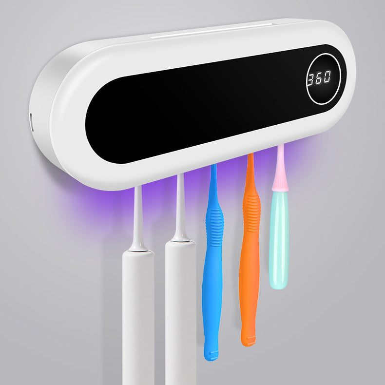 Wall Mounted Toothbrush Holder Smart Toothbrush UV Sterilizer Holder Toothpaste Dispenser Squeezer For Bathroom Accessories - NOMAN STORE LLC