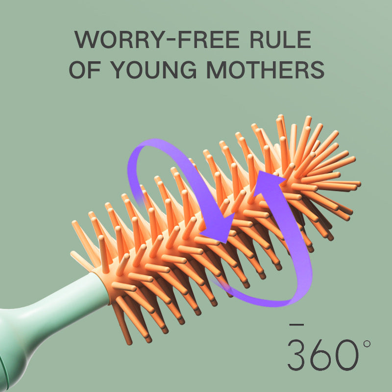 Electric Silicone Bottle Brush 360 Degree Rotating Baby Pacifier Cup Pacifier Cleaning Brush Set With Lithium Battery - NOMAN STORE LLC
