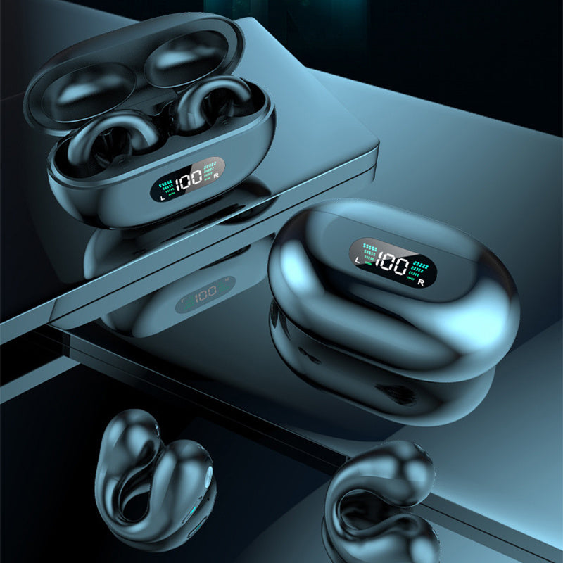 Bone Conduction Headphones TWS Earbuds Ear Clip Bluetooth 5.3 Touch Wireless Earphone In-Ear Bass HIFI Sports Headset - NOMAN STORE LLC