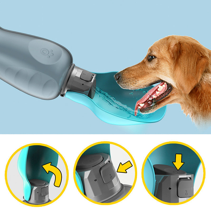 800ml Dogs Water Bottle Portable High Capacity Leakproof Pet Foldable Drinking Bowl Golden Retriever Outdoor Walking Supplies Pet Products - NOMAN STORE LLC