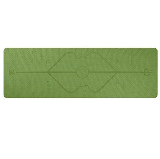 Non Slip TPE Yoga Mat Position Line Beginner - NOMAN STORE LLC