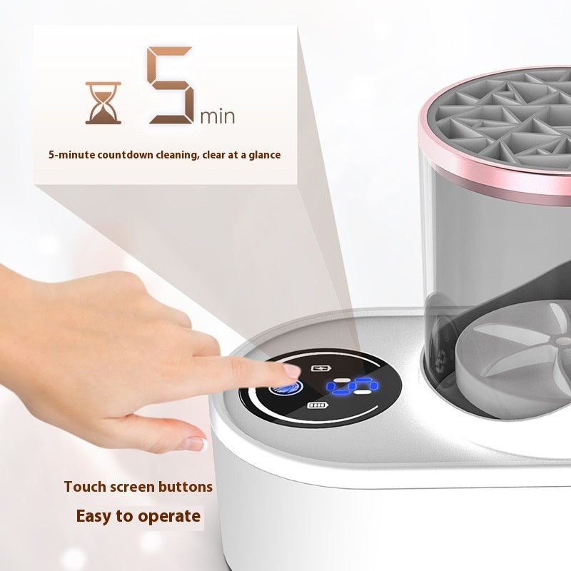 Electric Makeup Brush Cleaner Rechargeable Makeup Brushes Cleaning Tool Automatic Makeup Brush Cleaning Stand Device - NOMAN STORE LLC
