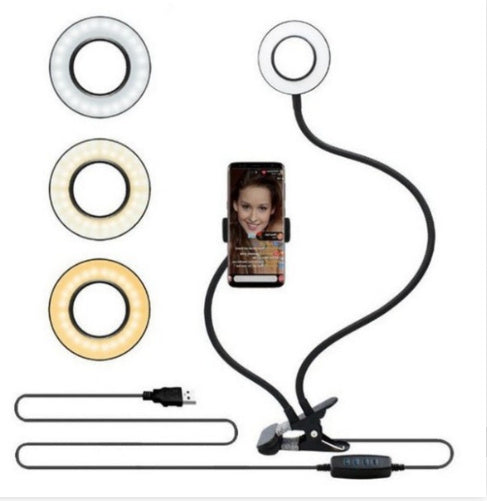 LED Selfie Ring Light for Live Adjustable Makeup Light-8cm Stand - NOMAN STORE LLC