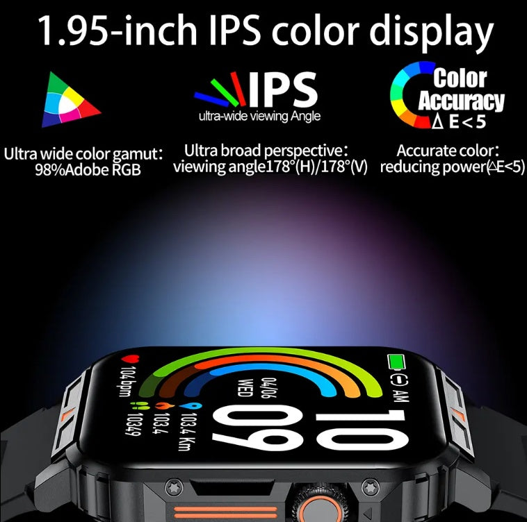 L81 Outdoor Sports Square Smartwatch Answer Call Big Battery Fitness Tracker Waterproof Smartwatch Men For IOS Android - NOMAN STORE LLC