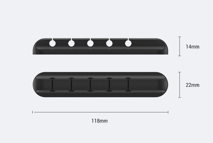 Silicone USB Cable Winder Desktop Cable Organizer Management Multipurpose Clips Cables Protector For Wired Headphones - NOMAN STORE LLC