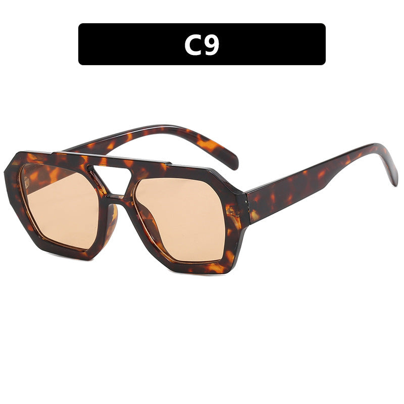 Ins Big Frame Leopard Sunglasses Summer Sunshade Beach Vacation Glasses - NOMAN STORE LLC
