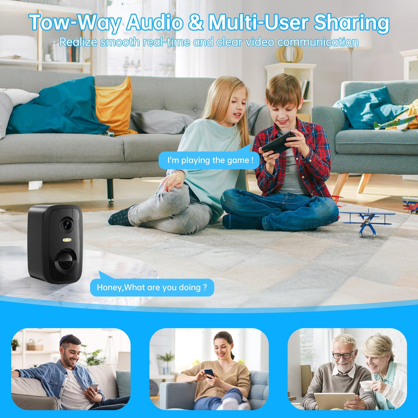 Low Power Security Camera CL30 Outdoor Security Cameras Motion Detected Easy To Set Up Wireless Battery Camera With Solar Panel - NOMAN STORE LLC