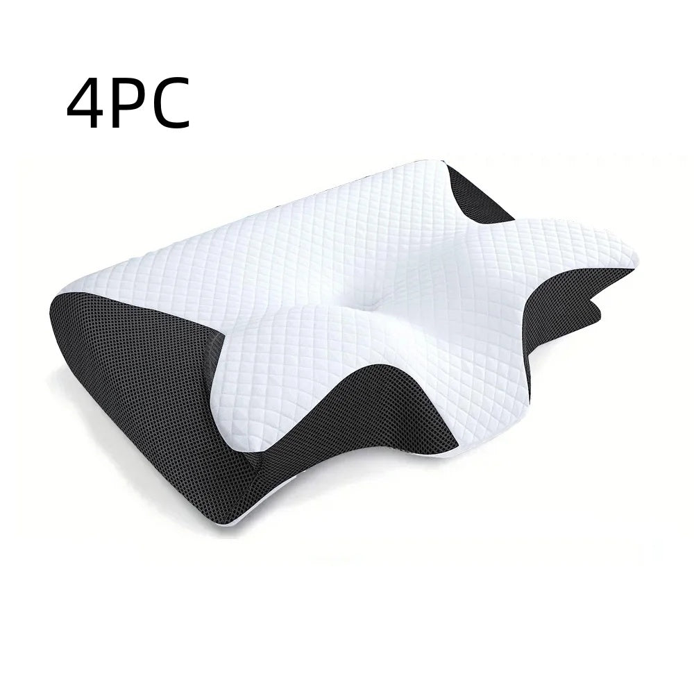 Memory Foam Cervical Pillow, 2 In 1 Ergonomic Contour Orthopedic Pillow For Neck Pain, Contoured Support Pillows,Neck Pillow - NOMAN STORE LLC