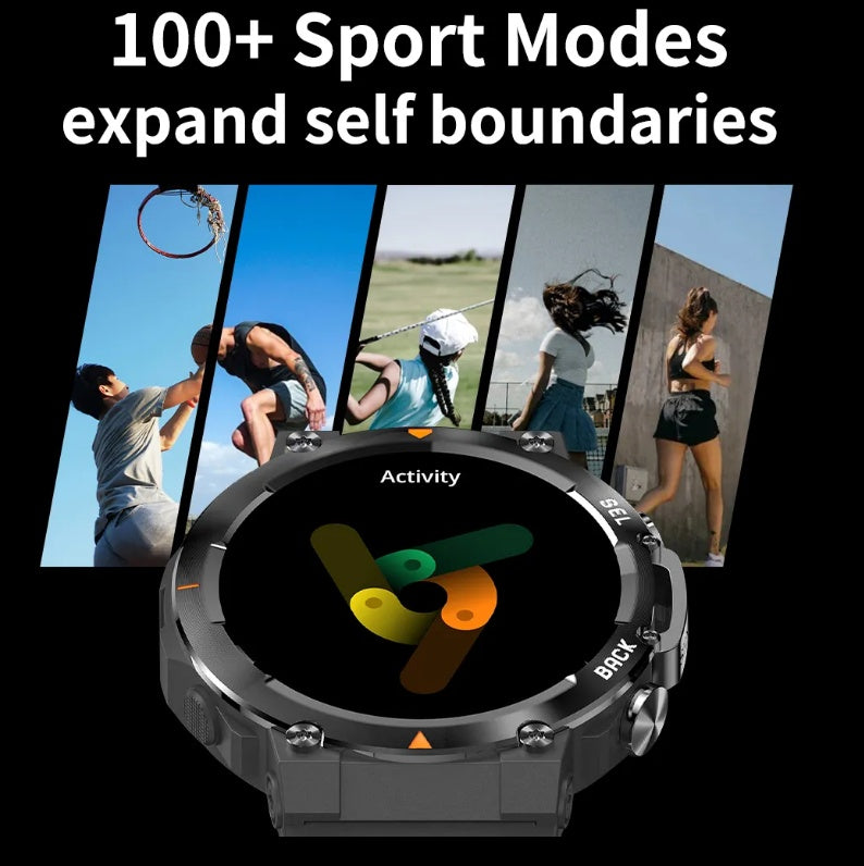 MAX18 Men Smartwatch AMOLED1.43inch Big Screen BT Calls Gesture Control AI Voice Sports Smart Watch Men - NOMAN STORE LLC