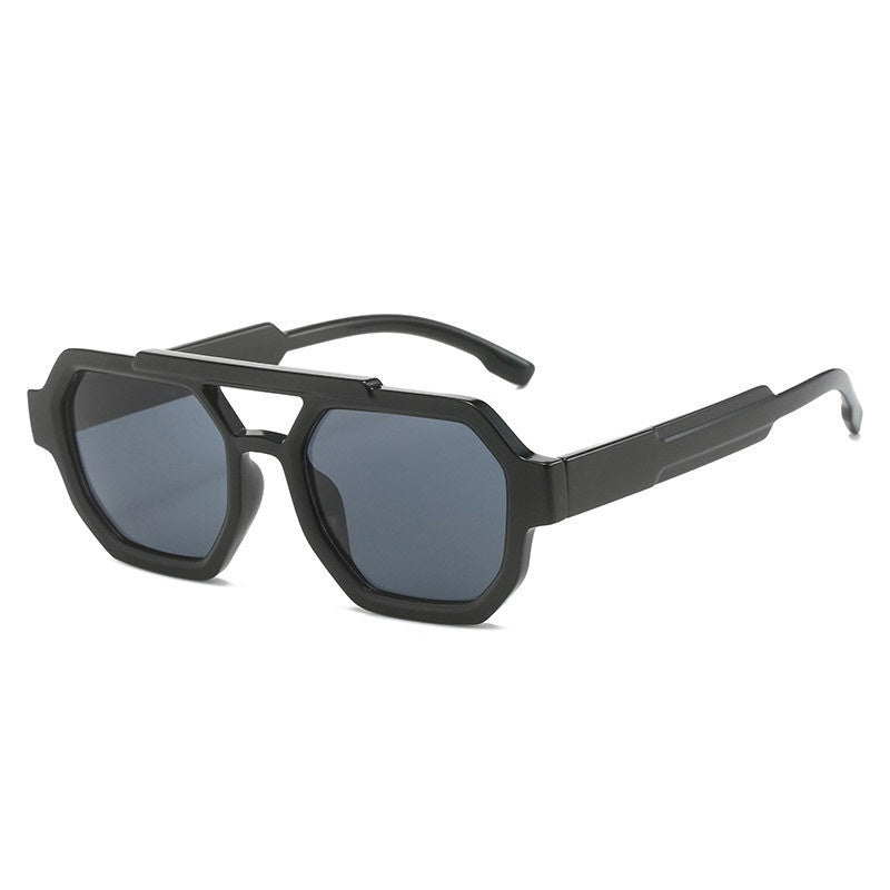 Polygon Double Beam Sunglasses Pilot Sunshade Sunglasses - NOMAN STORE LLC