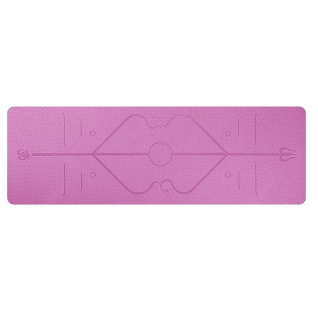 Non Slip TPE Yoga Mat Position Line Beginner - NOMAN STORE LLC