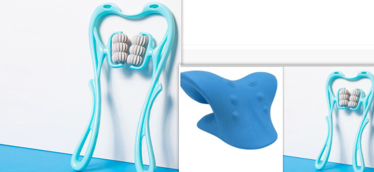 Multifunctional Manual Six-wheel Neck Massager Massage Relieve Roller Massage Tool - NOMAN STORE LLC