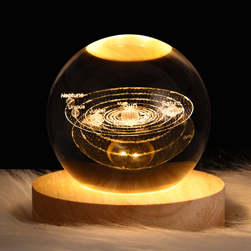 LED Night Light Galaxy Crystal Ball Table Lamp 3D Planet Moon Lamp Bedroom Home Decor For Kids Party Children Birthday Gifts 64a9479f-15cd-4af7-9f76-542147ed9545