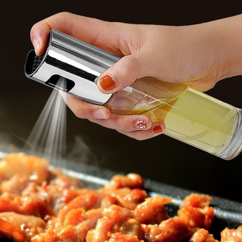 BBQ Healthy Kitchen Cooking Oil Vinegar Spray Bottle Push Type Oil Spray BottlePump Oil Tank Leakproof BBQ Sprayer BBQ Tools Kitchen Gadgets - NOMAN STORE LLC