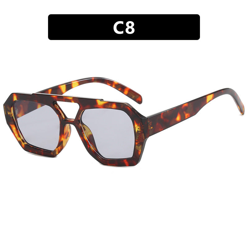 Ins Big Frame Leopard Sunglasses Summer Sunshade Beach Vacation Glasses - NOMAN STORE LLC