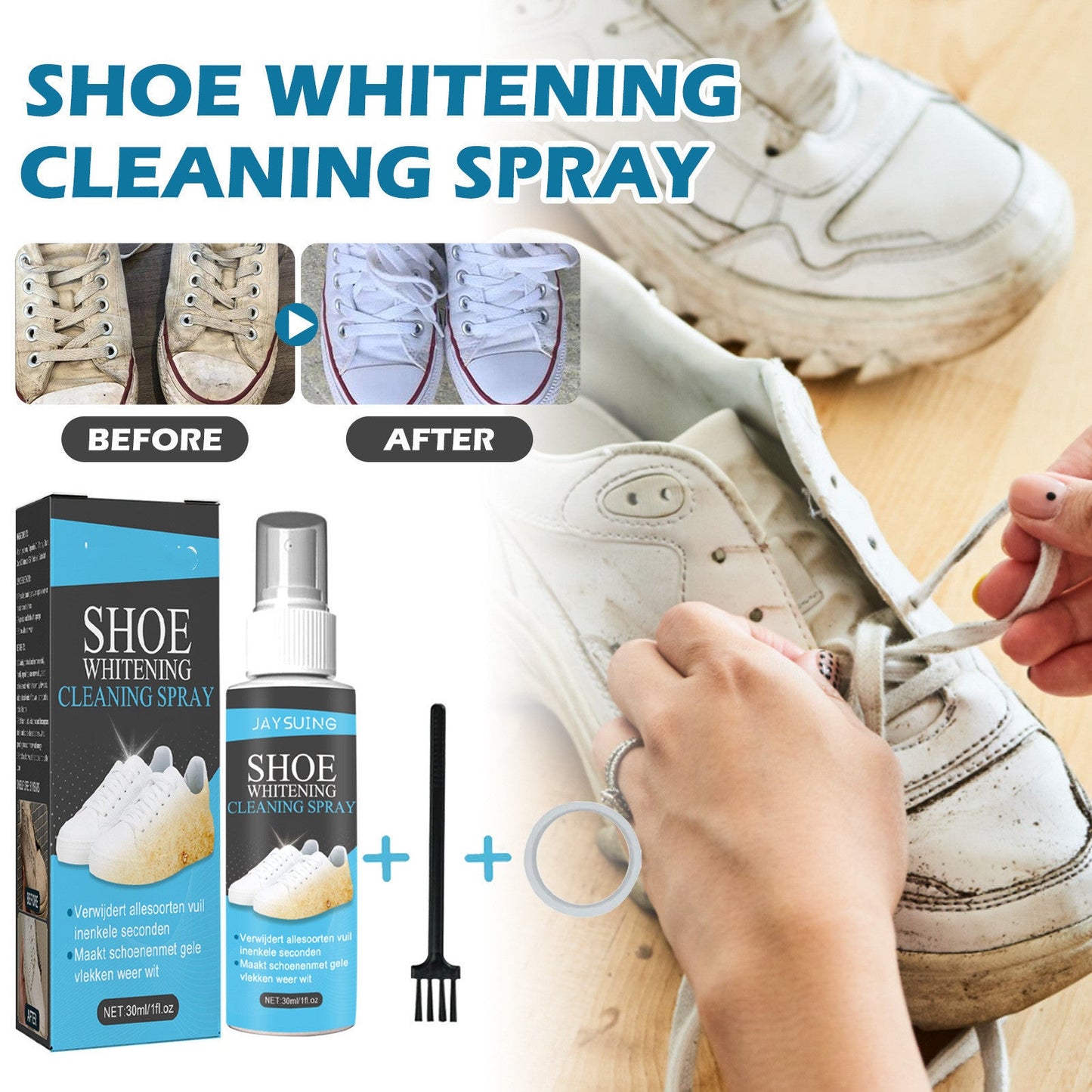 Shoe Whitening Cleaning Spray - NOMAN STORE LLC