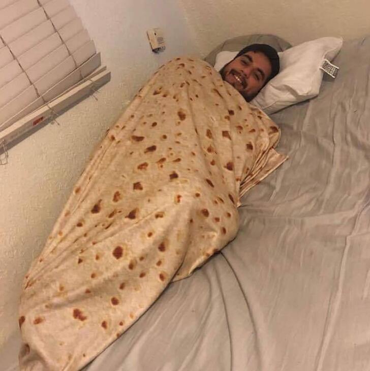 Super Soft Warm Flannel Burrito Blankets 280Gsm Round Shape Airplane Travel Throw Coral Fleece Tortilla Nap Wrap Blankets - NOMAN STORE LLC