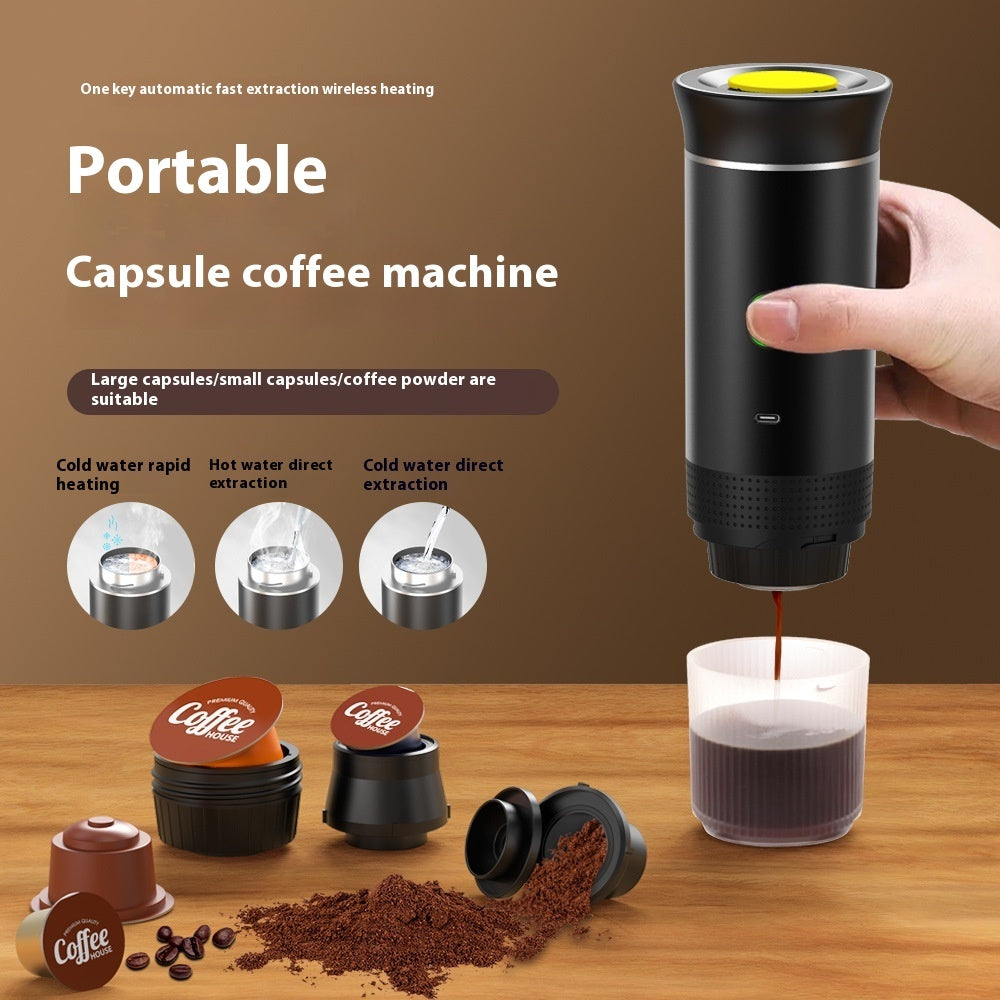 Electric Grinder Coffee Travel Handy 3 In1 Espresso Portable Coffee Espresso Maker Machine Cafe Portable Capsule Coffee Machine Kitchen Gadgets - NOMAN STORE LLC