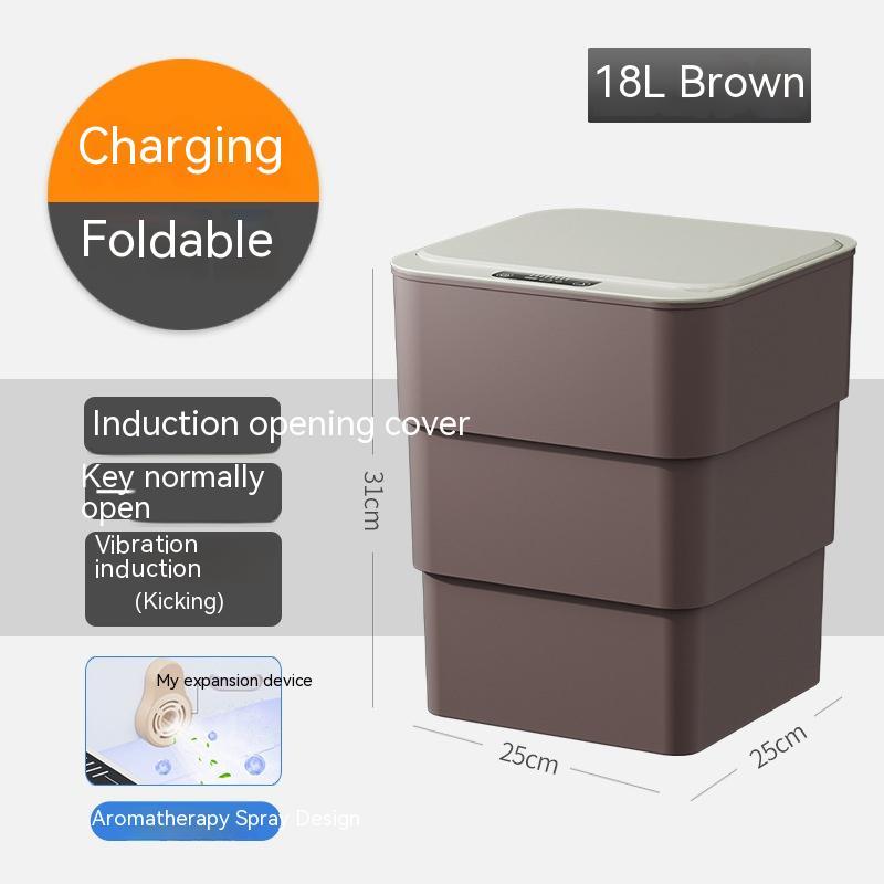 Smart Trash Can With Lid For Bedroom And Living Room Kitchen Storage Box Trash Can Induction Small Car Box Automatic Smart Dustbin Smart Trash Bin - NOMAN STORE LLC