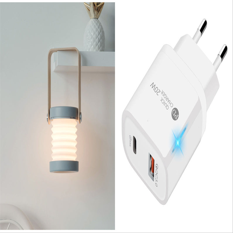 Foldable Touch Dimmable Reading LED Night Light Portable Lantern Lamp USB Rechargeable For Home Decor - NOMAN STORE LLC
