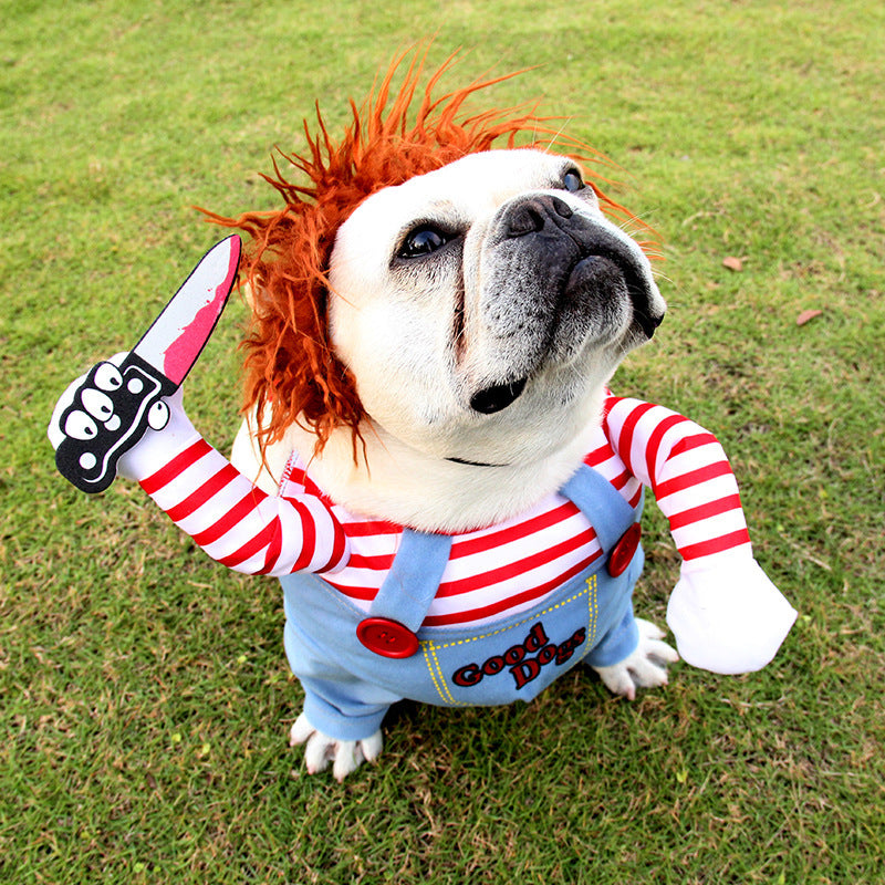 Halloween Pet Costume Pet Dog Funny Clothes Adjustable Dog Cosplay Costume Scary Costume Party Gatherings - NOMAN STORE LLC