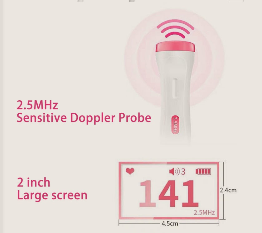Fetal Heart Rate Monitor Home Pregnancy Baby Fetal Sound Heart Rate Detector - NOMAN STORE LLC