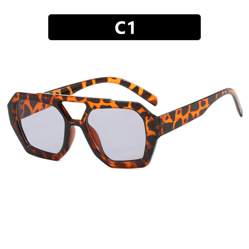 Ins Big Frame Leopard Sunglasses Summer Sunshade Beach Vacation Glasses - NOMAN STORE LLC