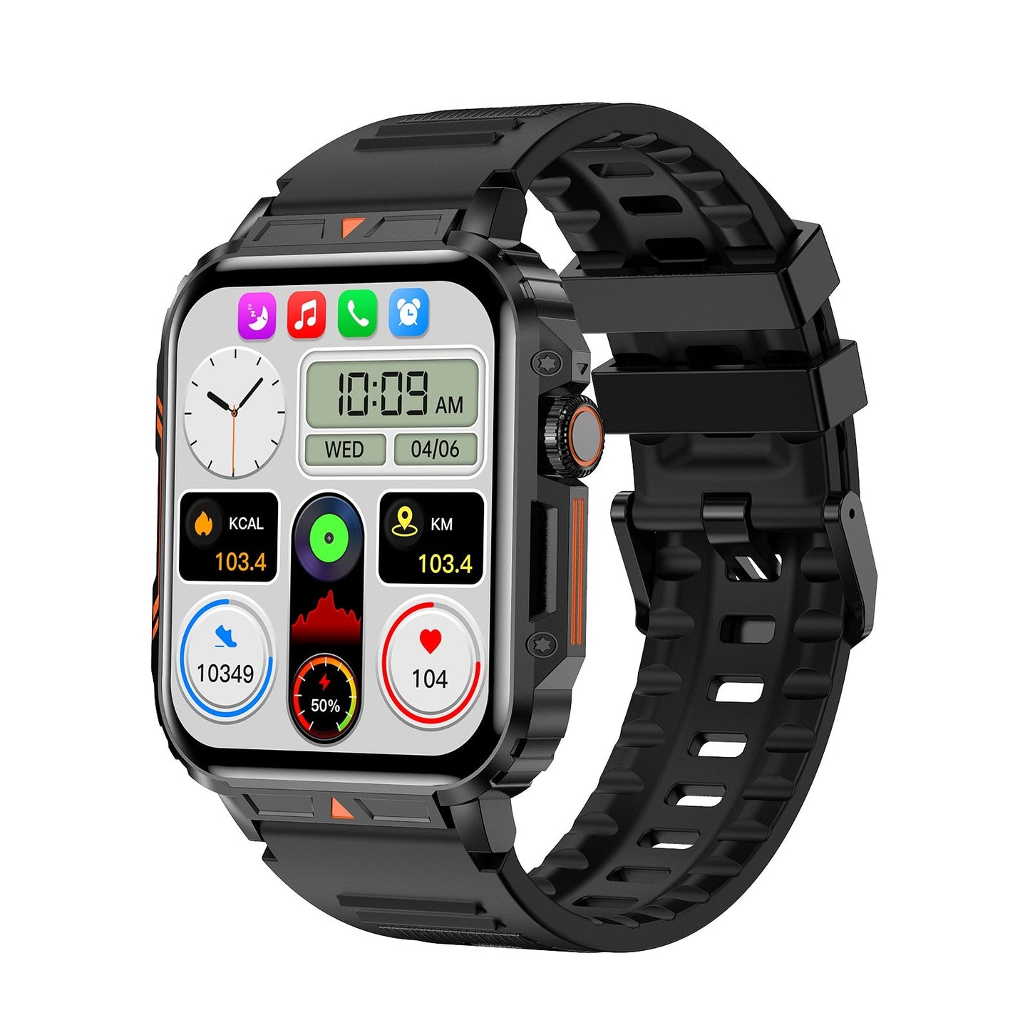 L81 Outdoor Sports Square Smartwatch Answer Call Big Battery Fitness Tracker Waterproof Smartwatch Men For IOS Android - NOMAN STORE LLC
