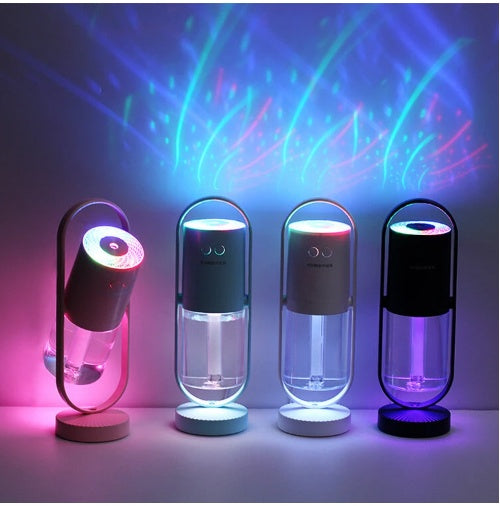 Magic Shadow USB Air Humidifier For Home With Projection Night Lights Ultrasonic Car Mist Maker Mini Office Air Purifier - NOMAN STORE LLC