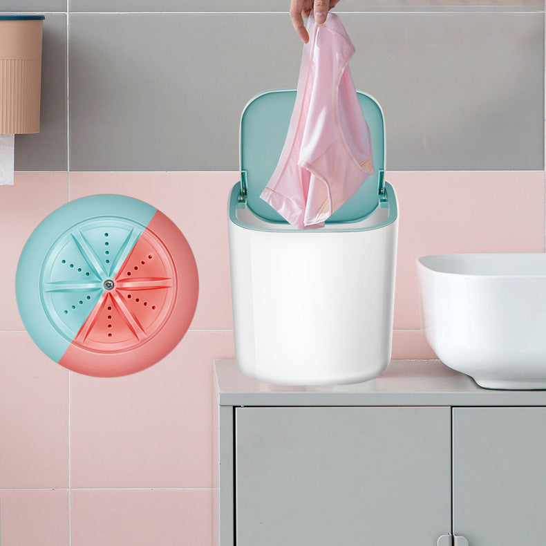 Household Small Laundry Bucket Mini Turbo Table Washing Machine Student Dormitory Underwear Socks Washer - NOMAN STORE LLC