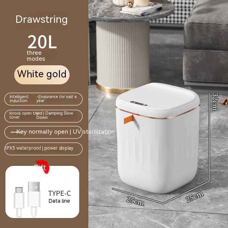 Smart Trash Can With Lid For Bedroom And Living Room Kitchen Storage Box Trash Can Induction Small Car Box Automatic Smart Dustbin Smart Trash Bin - NOMAN STORE LLC
