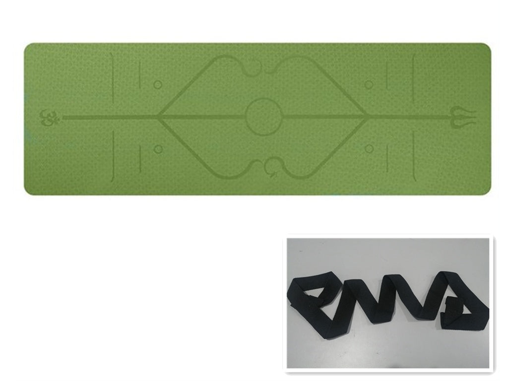 Non Slip TPE Yoga Mat Position Line Beginner - NOMAN STORE LLC
