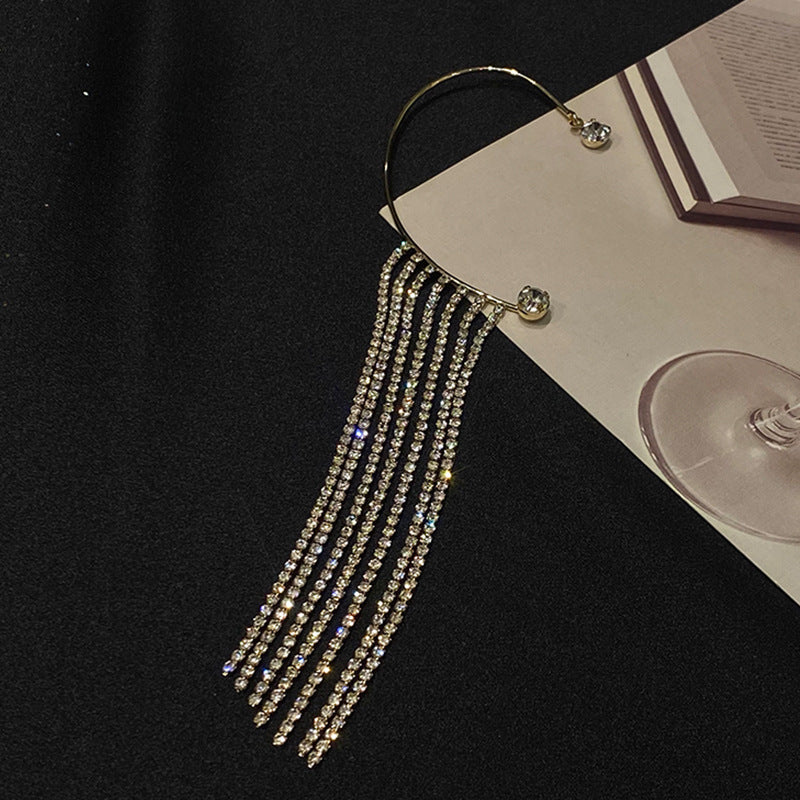Fashionable And Simple Long Tassel Earrings - NOMAN STORE LLC