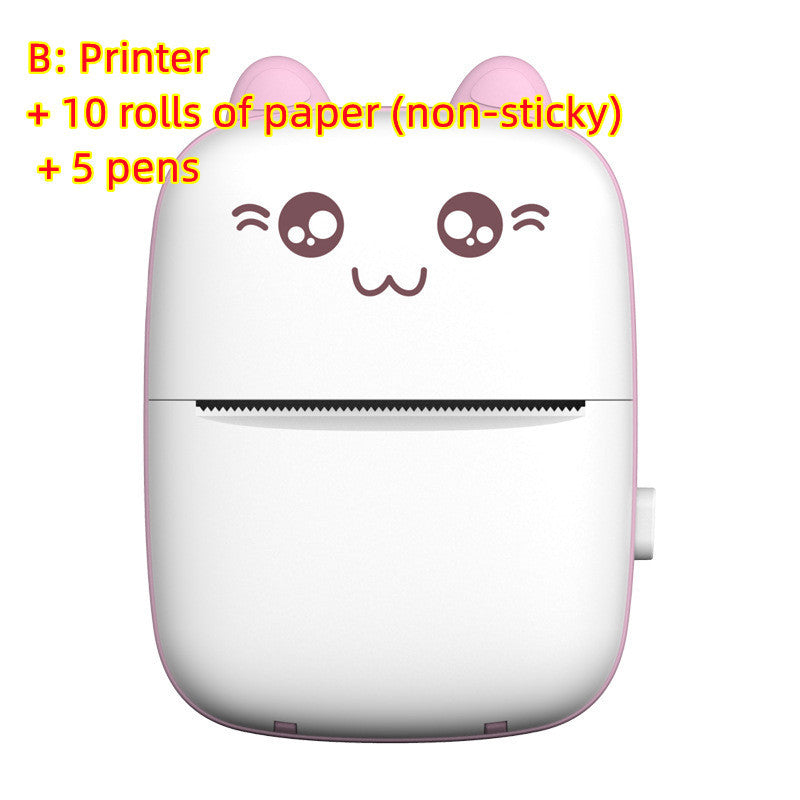 Mini Printer Portable Mini Bluetooth WiFi New Wrong Printer Mobile Phone Photo Title Note Hot Print Pocket Student Error Label Printer - NOMAN STORE LLC