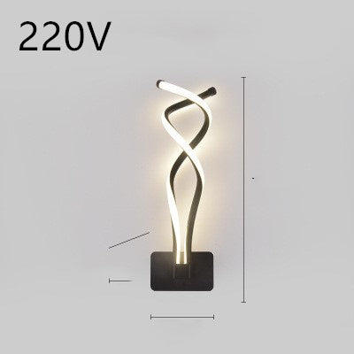 led wall lamp nordic minimalist bedroom bedside lamp - NOMAN STORE LLC