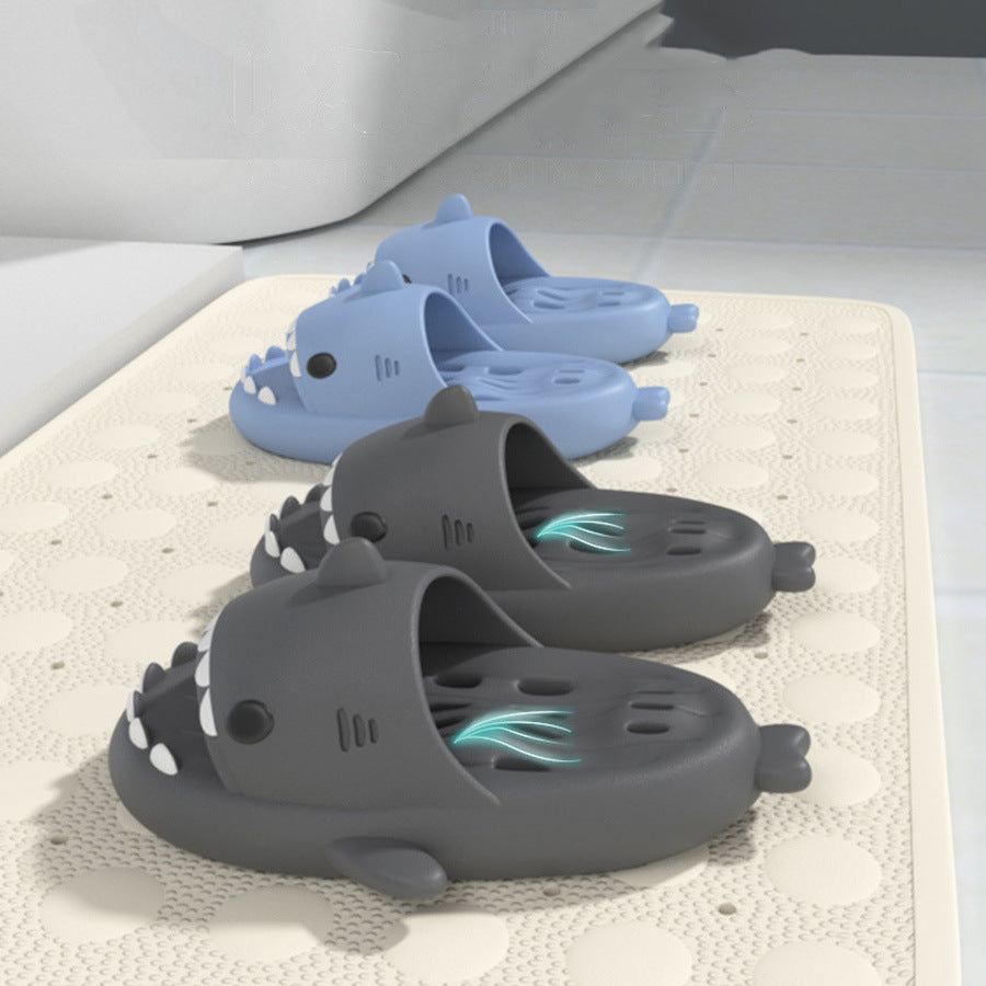 Shark Slippers With Drain Holes Shower Shoes For Women Quick Drying Eva Pool Shark Slides Beach Sandals With Drain Holes - NOMAN STORE LLC