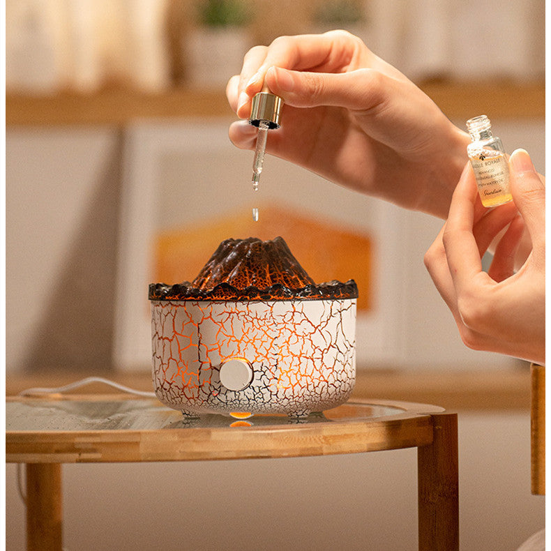 New Creative Volcano Humidifier Aromatherapy Machine Spray Jellyfish Air Flame Humidifier Diffuser - NOMAN STORE LLC