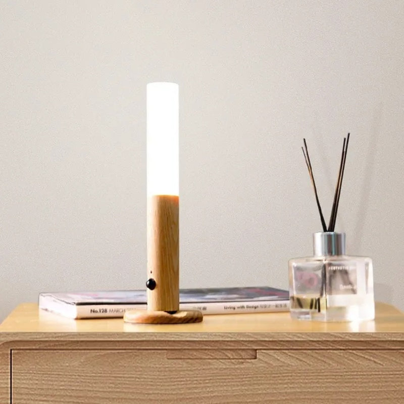 Smart light on a bedside table
