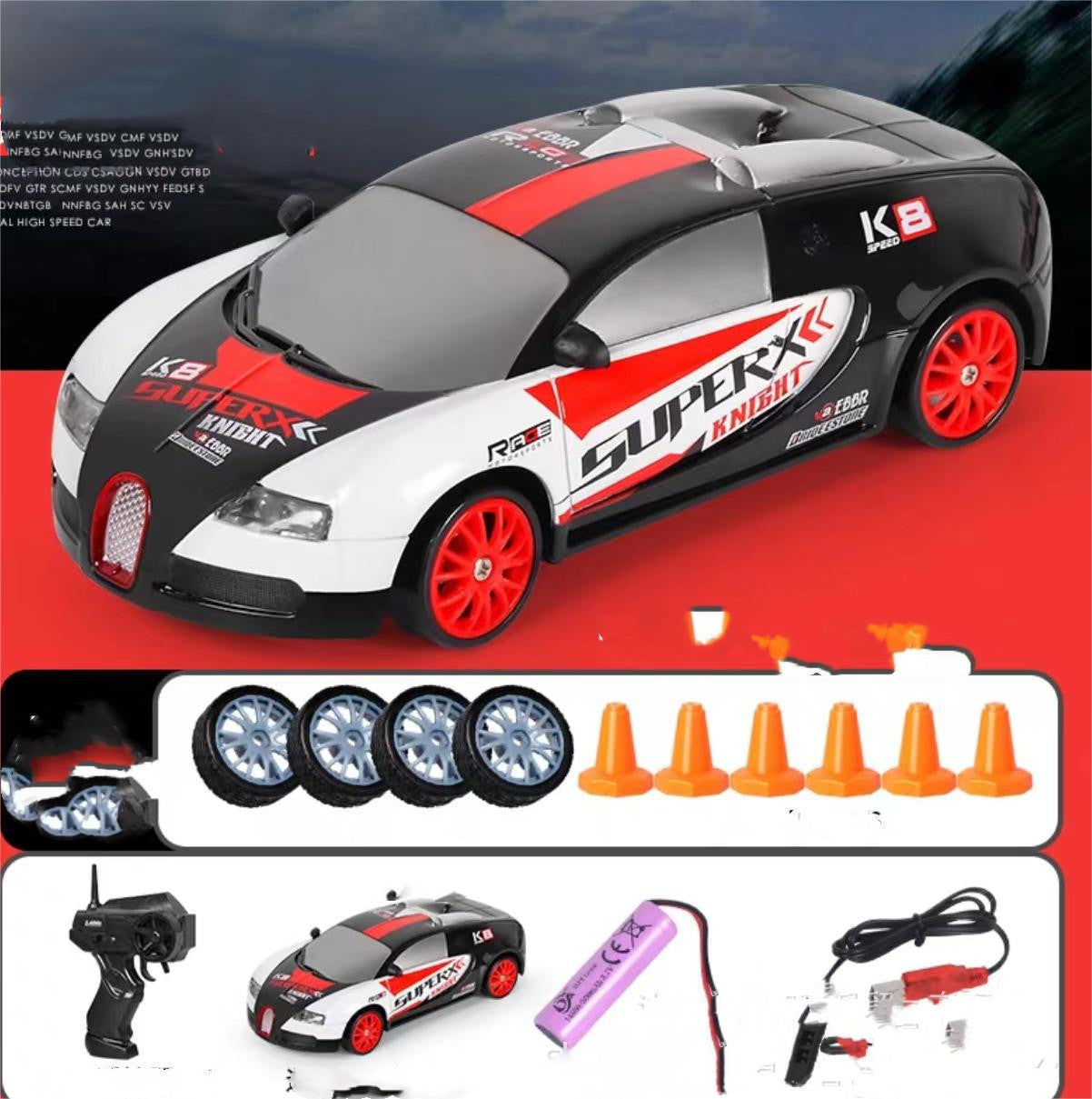 Car 4WD RC Drift Car Toy Remote Control GTR Model AE86 Vehicle Car RC Racing Car Toy For Children Christmas Gifts - NOMAN STORE LLC