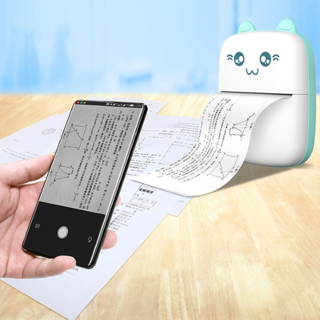 Mini Printer Portable Mini Bluetooth WiFi New Wrong Printer Mobile Phone Photo Title Note Hot Print Pocket Student Error Label Printer - NOMAN STORE LLC
