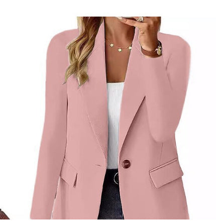 Ins Lapel Button Jacket Fashion Commuter Casual Suit Jacket Women's Long-sleeved Tops Outwear Clothing - NOMAN STORE LLC