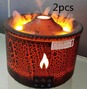 New Creative Ultrasonic Essential Oil Humidifier Volcano Aromatherapy Machine Spray Jellyfish Air Flame Humidifier Diffuser - NOMAN STORE LLC