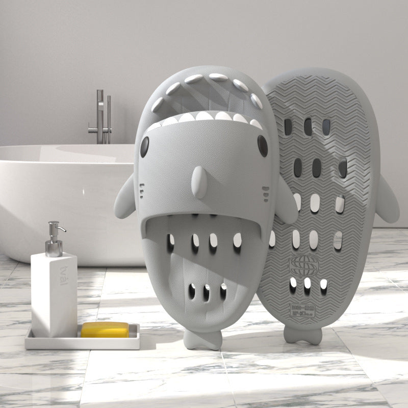 Shark Slippers With Drain Holes Shower Shoes For Women Quick Drying Eva Pool Shark Slides Beach Sandals With Drain Holes - NOMAN STORE LLC