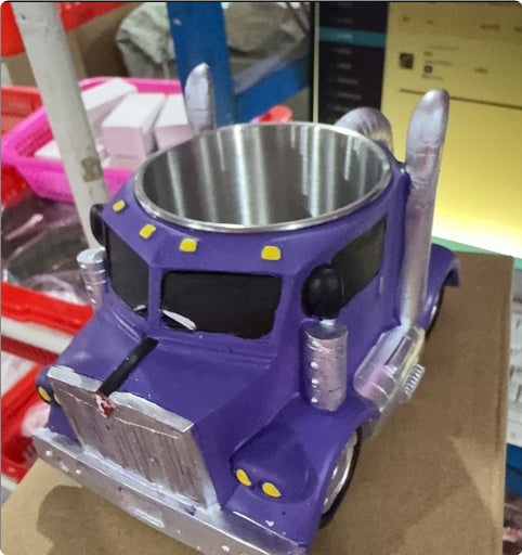 Durable Truck Coffee Mug Semi Truck Handcrafted Coffee Cup Semi-trailer Shaped Semi-Truck Coffee Mugs For Family - NOMAN STORE LLC