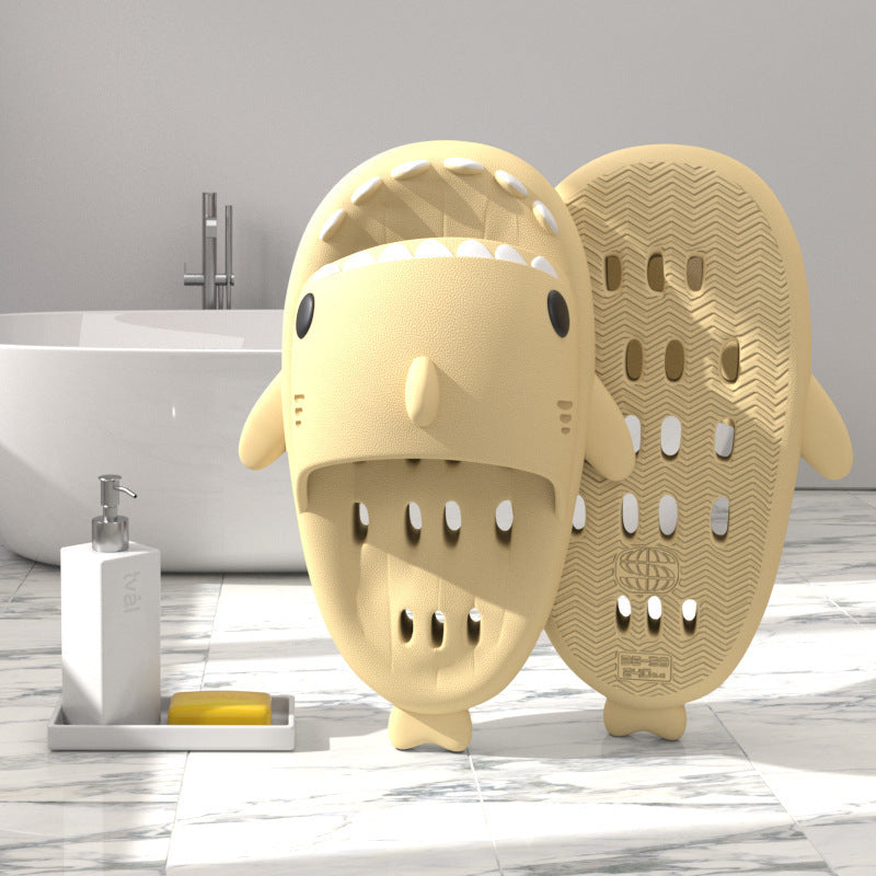 Shark Slippers With Drain Holes Shower Shoes For Women Quick Drying Eva Pool Shark Slides Beach Sandals With Drain Holes - NOMAN STORE LLC