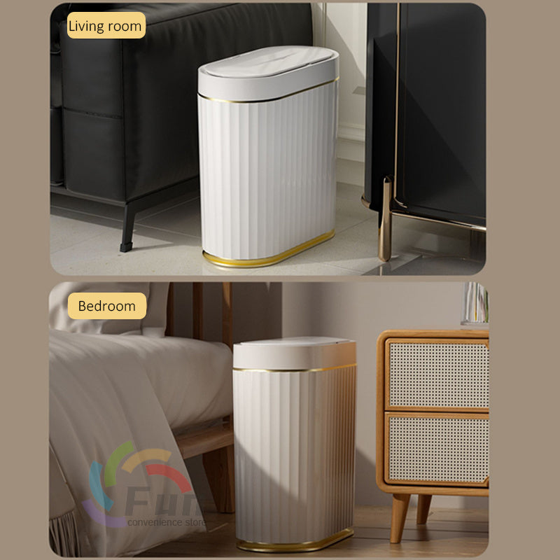 Smart Trash Can With Lid For Bedroom And Living Room Kitchen Storage Box Trash Can Induction Small Car Box Automatic Smart Dustbin Smart Trash Bin - NOMAN STORE LLC