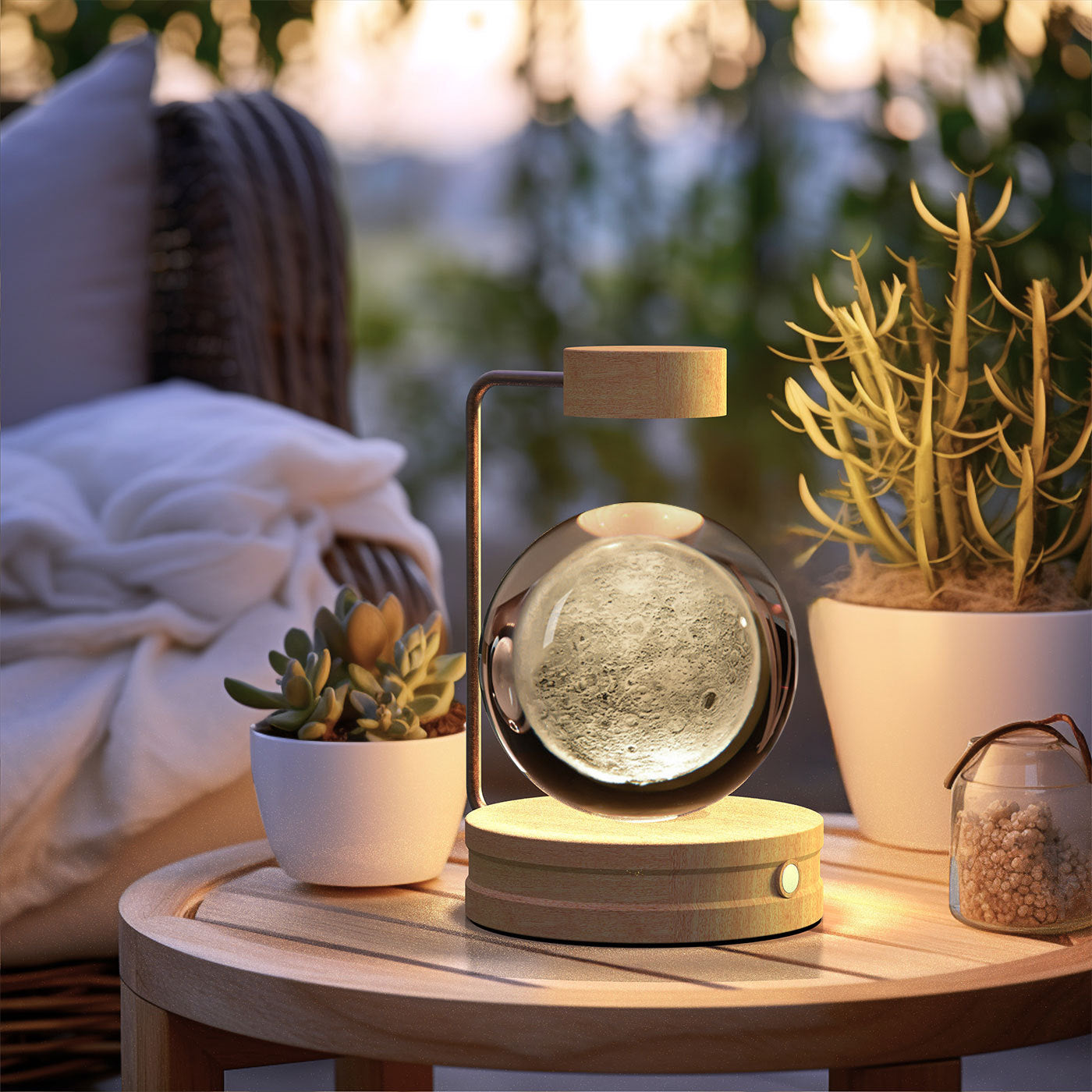 Crystal Ball Cosmic Dinosaur Indoor Night Light USB Power Warm Bedside Light Birthday Gift Night Lamp - NOMAN STORE LLC